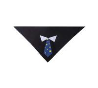 SHINROAD Flat Cutting Pet Bandana Easy to Wear Adjustable with Clear Pattern Dog Neckerchief Scarf Simple Fastening Perfect for Weddings Parties Tuxedo A
