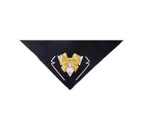SHINROAD Flat Cutting Pet Bandana Easy to Wear Adjustable with Clear Pattern Dog Neckerchief Scarf Simple Fastening Perfect for Weddings Parties Tuxedo B