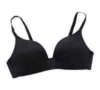 SHINROAD Lady Bra Side Collection Popular Summer Invisible Seamless Sexy Bra Black 34A