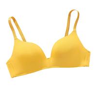 SHINROAD Lady Bra Side Collection Popular Summer Invisible Seamless Sexy Bra Yellow 38A