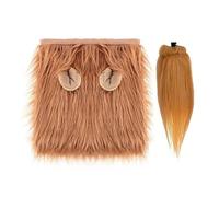 SHINROAD Lion Mane Dog Headpiece Pet Apparel Sure Here's A Product Title for Listing Costume Puppy Wigs Soft Faux Fur Adjustable Head Circumference Washable B