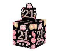 SHINROAD Memorable Birthday Money Presentation Unique Gift Box for Cash 16th 21st Happy Surprise Pull Out Set Holder Kids Boys 21