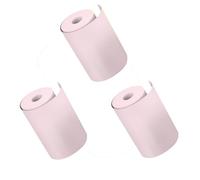 SHINROAD Mini Inkless Sticker Printer, Bluetooth Portable Picture Printer, Wireless Photo Printer, Pocket Printer for Journal, Memo, Photo, DIY, Lists, Label, Notes (Pink, 3 Rolls Paper)