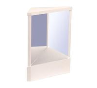 SHINROAD Non-Reversing Mirror, True Reflection, Precision True Real Reflection, Precision Glass Viewing Angle, for Makeup Vanity & Beauty White S