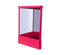 SHINROAD Non-Reversing Mirror, True Reflection, Precision True Real Reflection, Precision Glass Viewing Angle, for Makeup Vanity & Beauty Rose Red L
