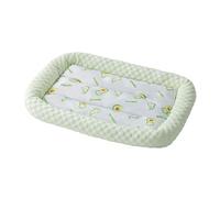 SHINROAD Pet Cooling Cushion Mat with Cartoon Fruits Print Machine Washable Non-slip Ice Silk for Dogs Cats Summer Pad Comfortable Green S