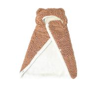 SHINROAD Pet Jump Blanket Lightweight Cape Winter Fleece Warm Dog Robe with Hood Cat Cold Weather Coat Wrap Sleeping for Small Medium Dogs Coffee S