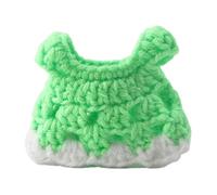 SHINROAD Princess Skirt for Hamster Handmade Mini Knitted Dress Cute Small Pet Clothing Guinea Pig Ferret Squirrel Chinchilla Breathable Year-round Outfit Green
