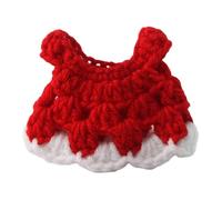 SHINROAD Princess Skirt for Hamster Handmade Mini Knitted Dress Cute Small Pet Clothing Guinea Pig Ferret Squirrel Chinchilla Breathable Year-round Outfit Red