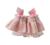 SHINROAD Princess Skirt for Hamster Handmade Mini Knitted Dress Cute Small Pet Clothing Guinea Pig Ferret Squirrel Chinchilla Breathable Year-round Outfit Light Pink