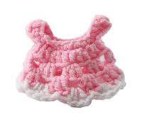 SHINROAD Princess Skirt for Hamster Handmade Mini Knitted Dress Cute Small Pet Clothing Guinea Pig Ferret Squirrel Chinchilla Breathable Year-round Outfit Pink