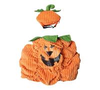 SHINROAD Real Weird Pet Suit Cute Halloween with Ear Hole Design Soft Corduroy Fabric Funny Devil Smiling Face Costume for Small Dogs Cats Kittens Comfortable S