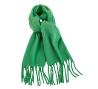 SHINROAD Thick Warm Breathable Scarf Women's Elegant Tassel Shawl Super Soft Winter for Cool Weather Versatile Outfit Accessory Solid Green