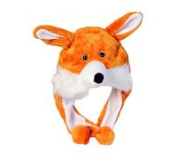 SHINROAD Warm Animal Earmuff Hat Plush with Earmuffs for Kids Cartoon Rabbit Frog Duck Cosplay Cap Winter Headgear Halloween Christmas Cute I One Size