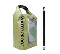 SHINROAD Waterproof Phone Storage Pouch 2l/5l Large Capacity Dry Bag for Swimming Beach Boating Kayaking Outdoor Activities Fishing Camping Army Green L