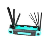 Shinsilur Folding Allen Key Set Metric, 8pc Allen Keys Sets with 1.5-8mm Allen Keys, Fold-Up Hex Key Set, Cr-V Steel Fold-Out Wrench Set 1.5, 2, 2.5, 3, 4, 5, 6 & 8mm Allen Keys Sets