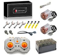 SHINTACRY 17PCS Technic Power Functions Rechargeable Adjustable Speed Remote Control and Rechargeable Lithium Battery Set Compatible with Lego Technic, High Speed XL Motor × 2, Building Lover