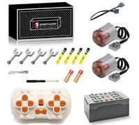 SHINTACRY 17PCS Technic Power Functions Remote Control, Rechargeable Lithium Battery and High Speed Motor Set Compatible with Lego Technic, 92693/76537 (High Speed M Motor × 2) (XL Motor × 2)
