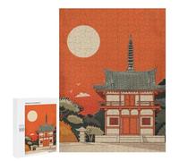 Shinto Temple Scenery: New Year Gift, 500 PCS Wooden Art Puzzle - for A Rewarding Weekend Challenge