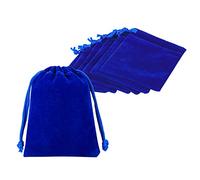 Shintop 10pcs Velvet Drawstring Bags, Velvet Pouches for Jewelry Gift Packaging (Blue)