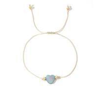 SHINUS BOHO Baroque Beaded Friendship Strand Bracelets for Women,Heart Handmade Adjustable Rope Gold Ball Beads Bohemian Stackable Bracelet Jewelry Gift, 7.0, Plastic, no gemstone