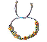 SHINUS BOHO Beaded Charm Braided Bracelets for Women Men, Cute Handmade Beads Adjustable Beige Rope String Lucky Bracelet Friendship Holiday Jewelry Gift, 7.0, Alloy Steel, no gemstone
