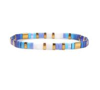 SHINUS BOHO Candy Colorful Tila Flat Beads Bracelets for Women Trendy Unique Friendship Handmade Stackable Christmas Jewelry Gifts, 7.0, Glass, no gemstone