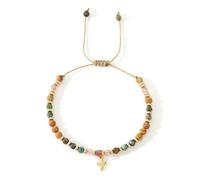 SHINUS BOHO Christian Gold Cross Bracelets for Women Faith Easter Catholic Religious Christian Jewelry, Meaningful Baptism Communion Natural Beads Bracelet Gift., 5 UK, Crystal, no gemstone