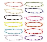 SHINUS BOHO Colorful String Stack Bracelets Set for Women,Adjustable Dainty Rope Protection Luck Thread Jewelry Friendship Gift Bulk, 5 UK, no gemstone