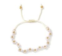 SHINUS BOHO Disney Colorful Flower Pearl Glass Beaded Bracelets for Women,Adjustable Handmade Lucky Rope Boho Floral Summer Beach surfer Cute Friendship Birthday Gifts, 7.0, no gemstone