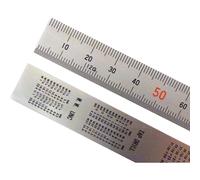Shinwa 150 mm Rigid (15 mm x 0.5 mm) Zero Glare Satin Chrome Stainless Steel Machinist Engineer Ruler/Rule with Graduations in mm and .5mm Model 13005