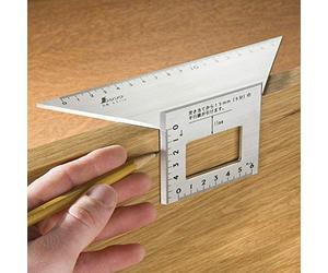 Shinwa Japanese Aluminum Saddle Layout Miter Square w/ Double 45 degree Sides