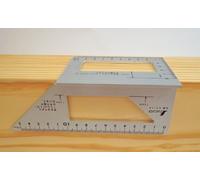 Shinwa Japanese Aluminum Saddle Layout Square w/ 45 degree and 90 degree Sides