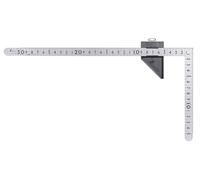 Shinwa Sokutei 12441 Curved Scale, Small, Flat Stainless Steel, 11.8 x 5.9 inches (30 x 15 cm), Front and Back Side, With Stopper
