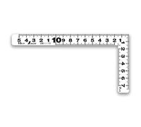 Shinwa Sokutei Steel Square (Flat) White 15cm (11170) (Japan Import)