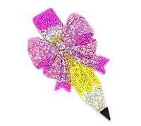 Shiny Back to School Brooches Acrylic Pencil Crayon Grade First Day of School Pins Brooch for Student Teacher Inspire Appreciation Jewelry, S, Zinc, no gemstone