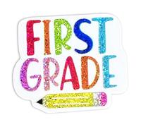 Shiny Back to School Brooches Acrylic Pencil Crayon Grade First Day of School Pins Brooch for Student Teacher Inspire Appreciation Jewelry, S, Zinc, no gemstone