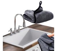 Shiny Bath Wipes Cleaning Cloths, Shiny Bath Drying Towels,Shower Doors Drying Towels,16*24in Streak Free Glass Window Car Mirror Super Absorben Microfiber Cleaning Cloths (1pcs grey16*24")