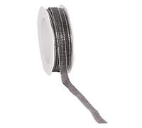 Shiny Black Lurex Ribbon with Silver Edge 10mm x 1 Metre Cut from roll - Ideal for Christmas or Decoration!