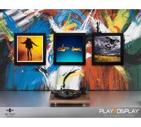 Shiny Black Play & Display Vinyl Record Flip Frame with UV Protection - 3 Pack