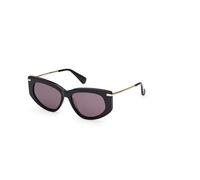 Shiny Black Smoke Sunglasses- unisex- Max Mara- Sunglasses- Black- 54 MM- Accessories 54 MM