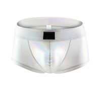 Shiny Boxer Shorts for Men, Elastic Liquid Metallic Hot Pants for Stage Performance, Sparkly Low Waist Trunks Shorts for Dancewear, Sexy Solid Hot Short Pants Underpants Trunks Nightclub Rave Party