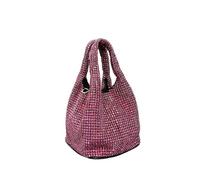 Shiny Crystal Clutch Purse Bucket Shoulder Bag Rhinestone Handmade Purses And Handbags Evening(Color 3)