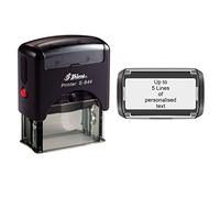 Shiny Custom Rubber Address Stamp S-844 56mm x 20mm - 5 Line Stamp in Black Ink