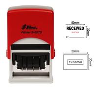 Shiny Date Stamp Self Inking with Received by Text Ofiice Stationery Rubber Stamper S-827D