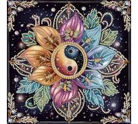 Shiny DIY Diamond Art with Special Shaped Drills, 5D Partial Diamond Painting Creative Wall Decor, 30x30cm Christian Home Decoration Craft Kit