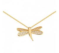 Shiny Dragonfly Zircon Necklace Shape Chain Ladies Light Jewelry