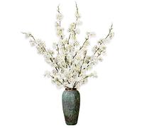 Shiny Flower 4PCS Artificial Cherry Blossom Flowers, Silk Peach Flowers Arrangements Tall Artificial Plant 42.9" in Tall for Wedding Office Party Hotel Yard Home Decoration