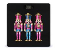 Shiny Glittery Nutcracker Scale for Body Weight Digital Bathroom Scales with Tempered Glass LCD Display Auto on Off