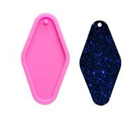 Shiny Glossy Diamond Luggage bag Tag Shape Silicone Molds for DIY Craft Keychain Polymer Clay Mold Necklace Epoxy Pendant Jewellery Resin Crafting Making Backpack Cake Decoration Fondant Mould
